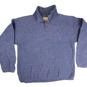 ALPS Finest Quality Apparel Sweater Blue Collared Size Large